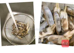 Illustration of how to stir-fry razor clams 4