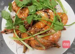 Illustration of Braised Prawns with Oyster Sauce 7