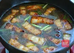 Illustration of braised pork and radish recipe 8