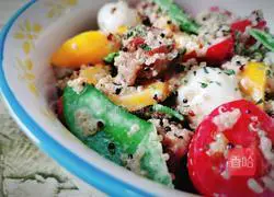 Quinoa Steak and Vegetable Salad Recipe Illustration 5