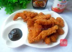 Illustration of how to make fried chicken tenders 12