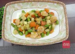 Illustration of how to make stir-fried shrimps and sardines 7