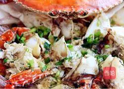 Illustration of how to make swimming crab with scallion oil 9