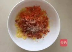 Illustration of making black pepper mashed potato cake 5