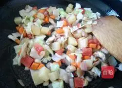 Illustration of Italian vegetable soup 7 