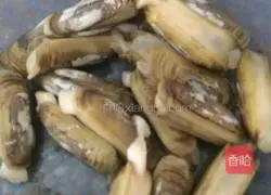 Illustration of how to make fried razor clams 1