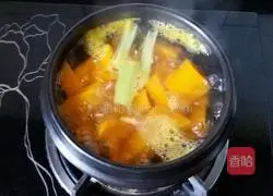 Salted egg pumpkin soup recipe 4