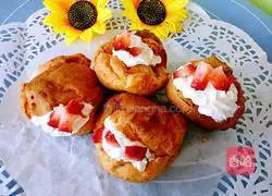 Strawberry Cream Puffs Recipe Illustration 12