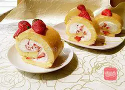 Strawberry Cream Cake Roll Recipe Illustration 22