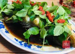 Illustration of how to make mint seabass 9