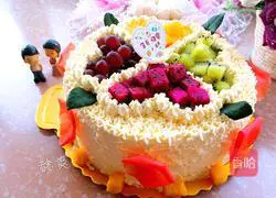 Illustration of how to make light cream fruit cake (chocolate cake embryo) 8