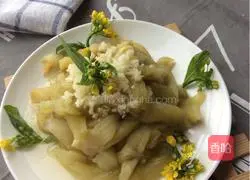 Illustration of steamed eggplant with garlic paste 7