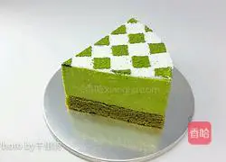 Illustration of how to make matcha mousse cake 17