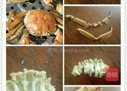 Illustration of how to make crab meat and lion head 1