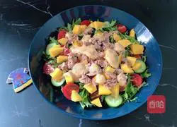 Tuna Garden Vegetable and Fruit Salad (low-fat version) Recipe Illustration 6