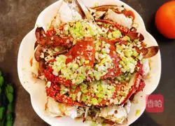Illustration of how to make swimming crab with scallion oil 8