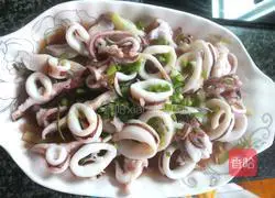 Illustration of how to make steamed squid 6