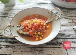 Illustration of how to make pomfret with tomato sauce 13