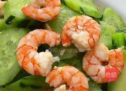 Illustration of how to make fried cucumber with shrimps 8