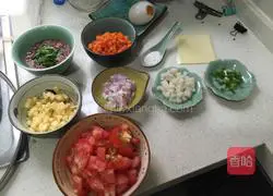 Illustration of how to make improved borscht with rice cakes 2