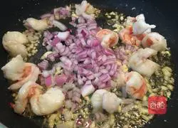 Illustration of how to make tomato and shrimp bent tube pasta 5