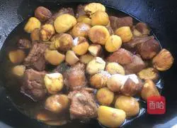 Chestnut roasting Illustration of how to make pork ribs 6