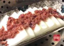 Illustration of how to make steamed winter melon with minced meat 3