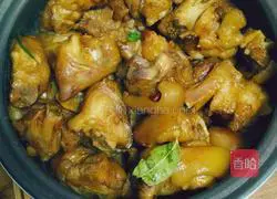 Illustration of braised soybeans and pig trotters 17