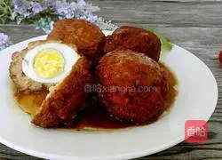 Illustration of how to make Sixi Egg Meatballs 12