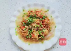 Illustration of how to make steamed scallop meat with garlic vermicelli 8