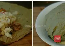 Illustration of how to make glutinous rice chicken 5