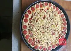 How to make sausage lace bacon pizza 6