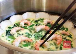 Illustration of how to make steamed eggs with spinach and shrimp 8