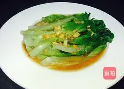 Illustration of how to make lettuce with garlic sauce and oyster sauce 9