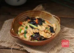 Illustration of how to make carrots, fungus and chicken slices 9