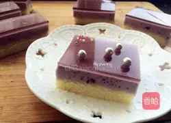 Illustration of how to make 8-inch blueberry mousse (square) 13