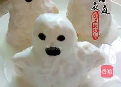 Illustration of how to make funny yogurt mashed potatoes 8