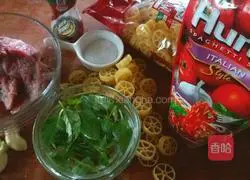 Illustration of how to make spaghetti (pan-fried beef short ribs with red sauce) 1