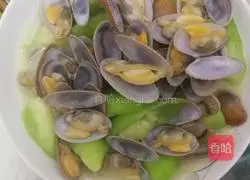 Illustration of how to make fried clams with loofah 5