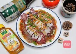 Illustration of steamed squid with vermicelli 11