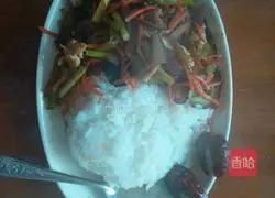 Illustration of how to make fish-flavored shredded pork rice bowl 6