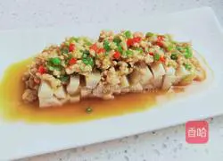 Illustration of how to steam king oyster mushrooms with minced meat 8