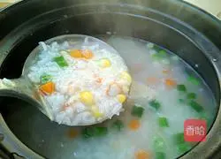 Colorful Shrimp Porridge Recipe Illustration 12