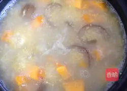 Illustration of how to make sea cucumber, pumpkin and millet porridge 4