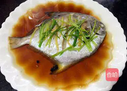 Illustration of how to make steamed sea pomfret 7