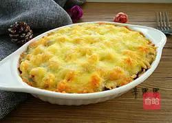 Illustration of how to make seafood cheese baked rice 10