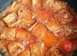 Illustration of how to make homemade tofu with tomato sauce 9