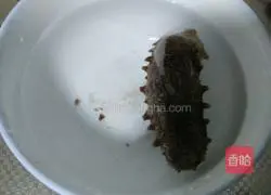 Illustration of how to make sea cucumber porridge 2