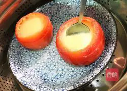 Illustration of how to make tomato and egg cups 8 