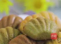 Illustration of how to make three-color madeleine 12